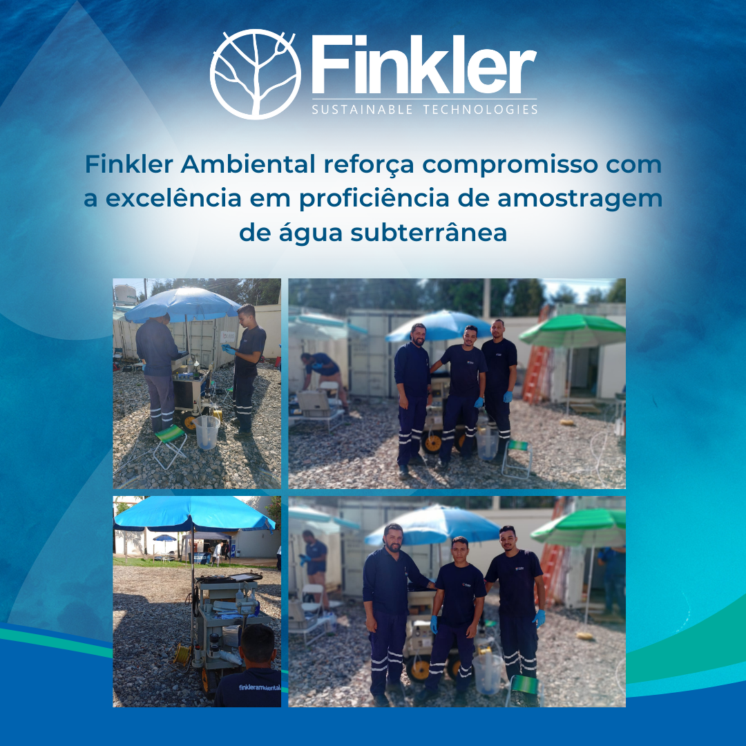 Finkler Ambiental reforça compromisso com a excelência em proficiência de amostragem de água subterrânea